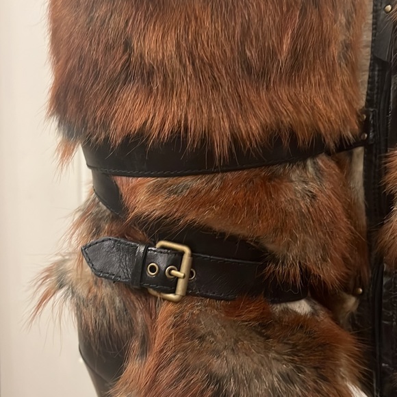 Vintage UGG high heel sheepskin and genuine leather fur boots - Picture 3 of 13